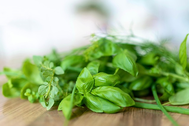 windowsill herb garden kit with fresh basil thyme coriander and parsley in compact white self-watering planters